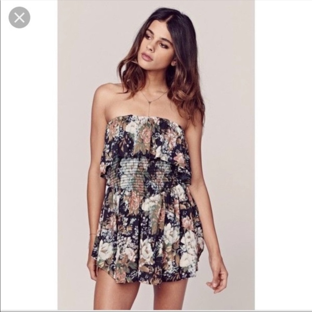 Blue Life Floral Romper